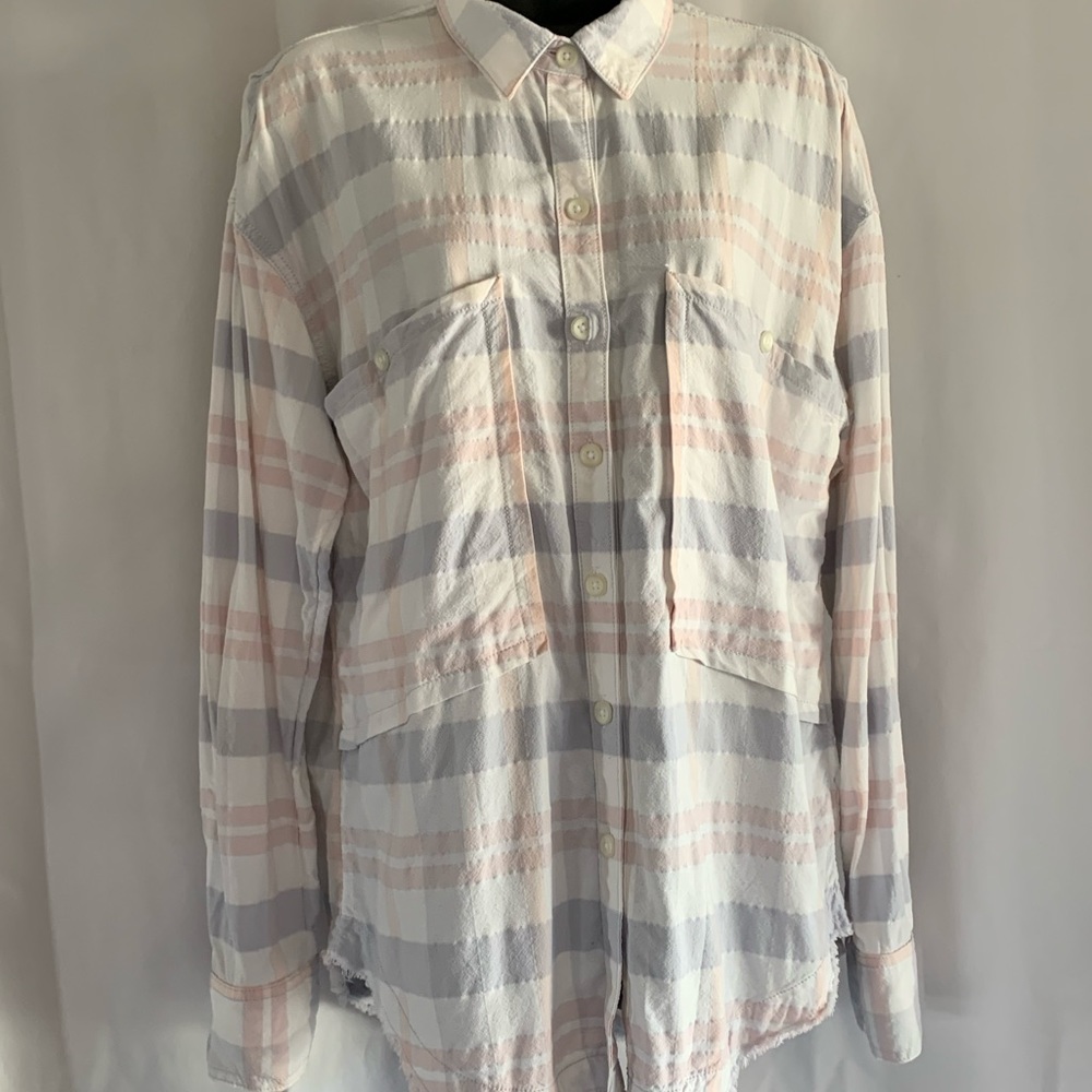 Free People Dual Pocket Plaid Shirt